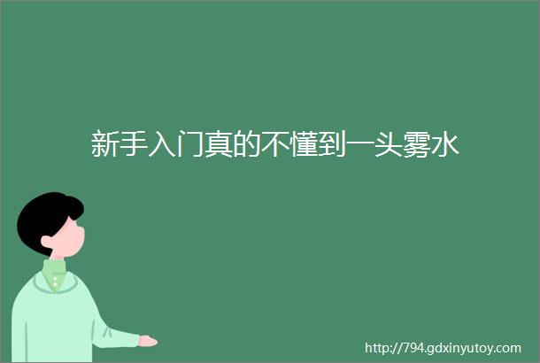 新手入门真的不懂到一头雾水