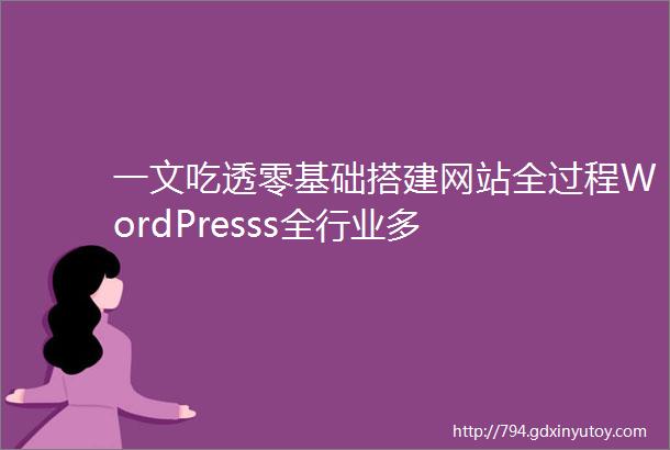 一文吃透零基础搭建网站全过程WordPresss全行业多