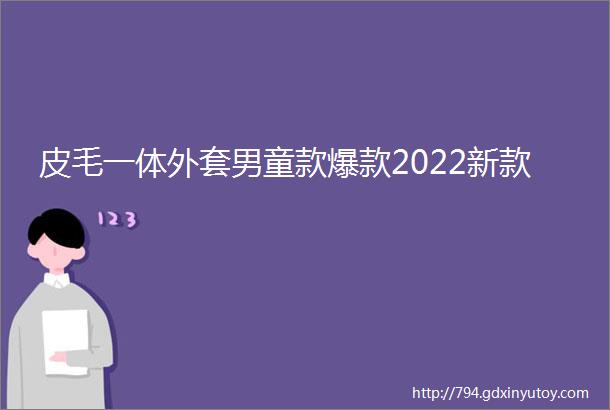 皮毛一体外套男童款爆款2022新款